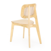 Silla de comedor madera y ratán Horus