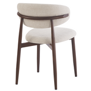 Silla de comedor nórdica nogal tapizado Leisa