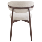 Silla de comedor nórdica nogal tapizado Leisa