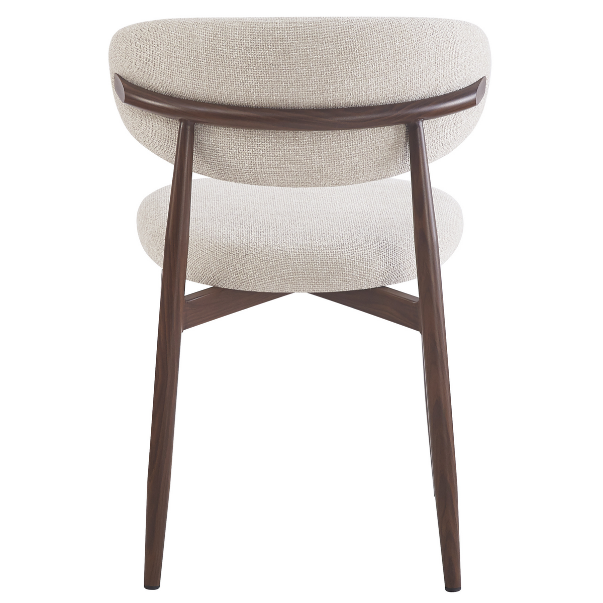 Silla de comedor nórdica nogal tapizado Leisa