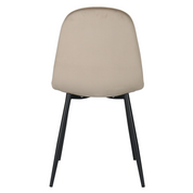 Silla de comedor acero negro terciopelo  Neka