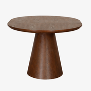 Mesa de comedor oval extensible de roble natural 160–200 cm ELVIRA