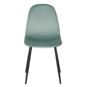 Silla de comedor acero negro terciopelo  Neka