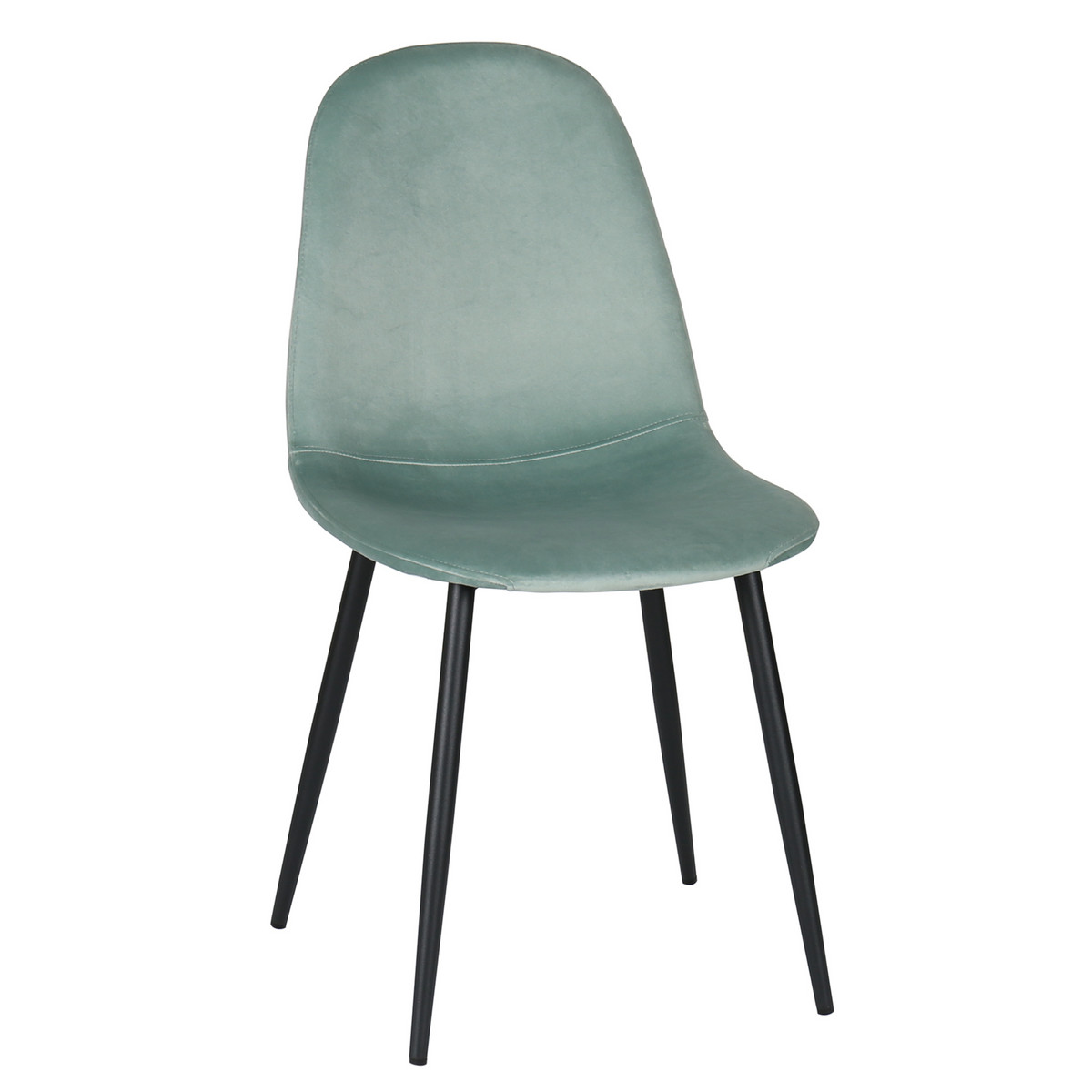 Silla de comedor acero negro terciopelo  Neka