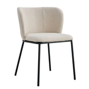 Silla de comedor de tela Beige Libra