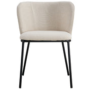 Silla de comedor de tela Beige Libra