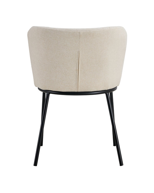 Silla de comedor de tela Beige Libra