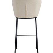 Taburete tapizado tela beige Libra H75cms