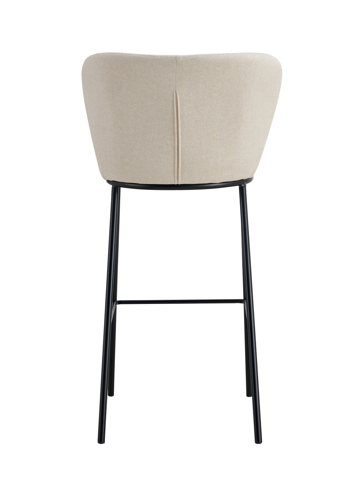 Taburete tapizado tela beige Libra H75cms