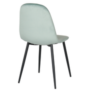 Silla de comedor acero negro terciopelo  Neka