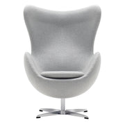 Sillón de diseño Eggo tapizado lana