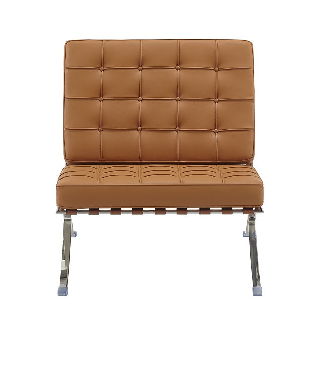 Fauteuil semi-cuir Barna