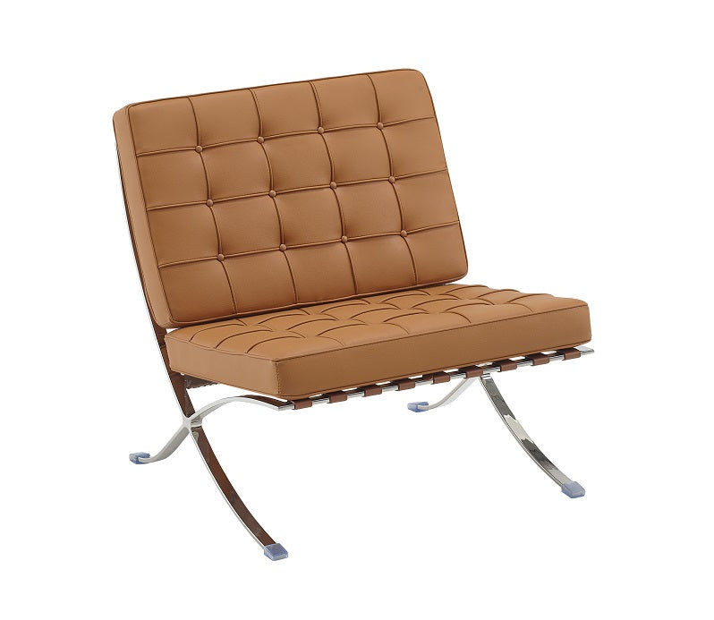 Fauteuil semi-cuir Barna