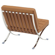 Fauteuil semi-cuir Barna
