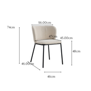 Silla de comedor de tela Beige Libra