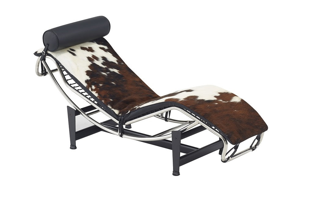 Chaise Longue piel marrón pony