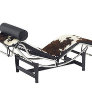 Chaise Longue piel marrón pony