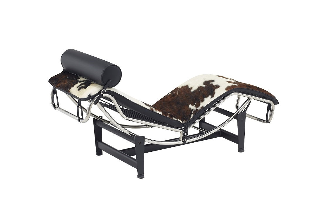 Chaise Longue piel marrón pony