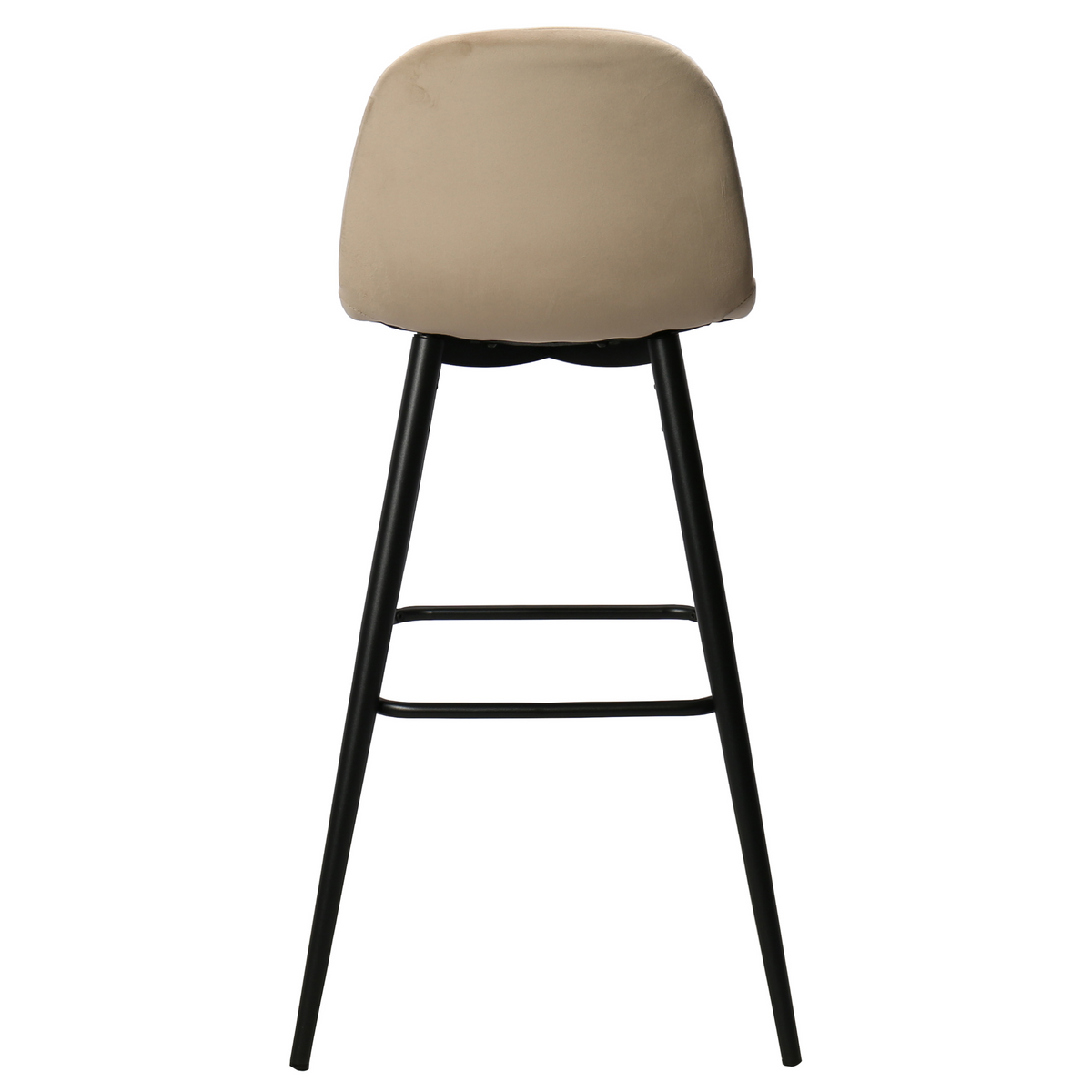 Taburete de bar acero negro terciopelo verde Thomas