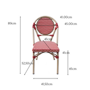 Silla parisina bistro Rene rojo