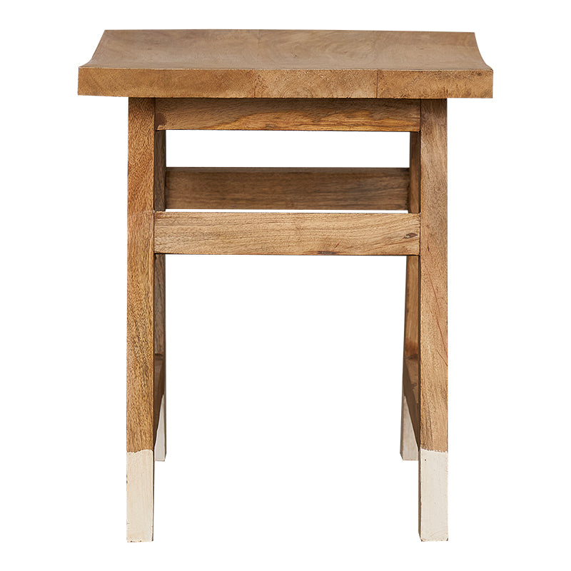 Taburete Bajo de madera vintage Balu