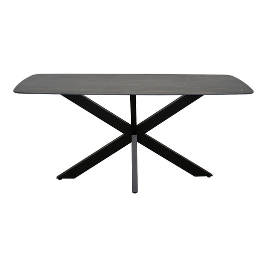 Mesa de comedor de base negra y tablero 160x80 Woff