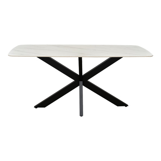 Mesa de comedor de base negra y tablero 160x80 Woff