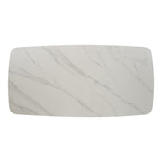 Mesa de comedor rectangular piedra sinterizada 160 base gris grafito Ania