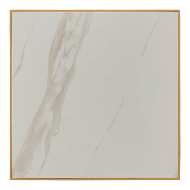 Mesa de bar cuadrada inox dorada piedra sinterizada 70-80cm