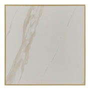 Mesa de bar cuadrada inox dorada piedra sinterizada 70-80cm borde dorada