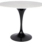 Mesa tulip negra mármol negro-blanco