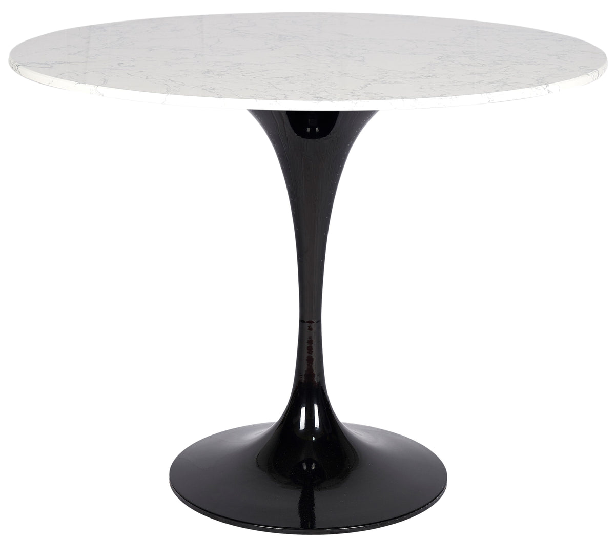 Mesa tulip negra mármol negro-blanco