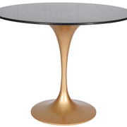 Mesa tulip oro mármol blanco