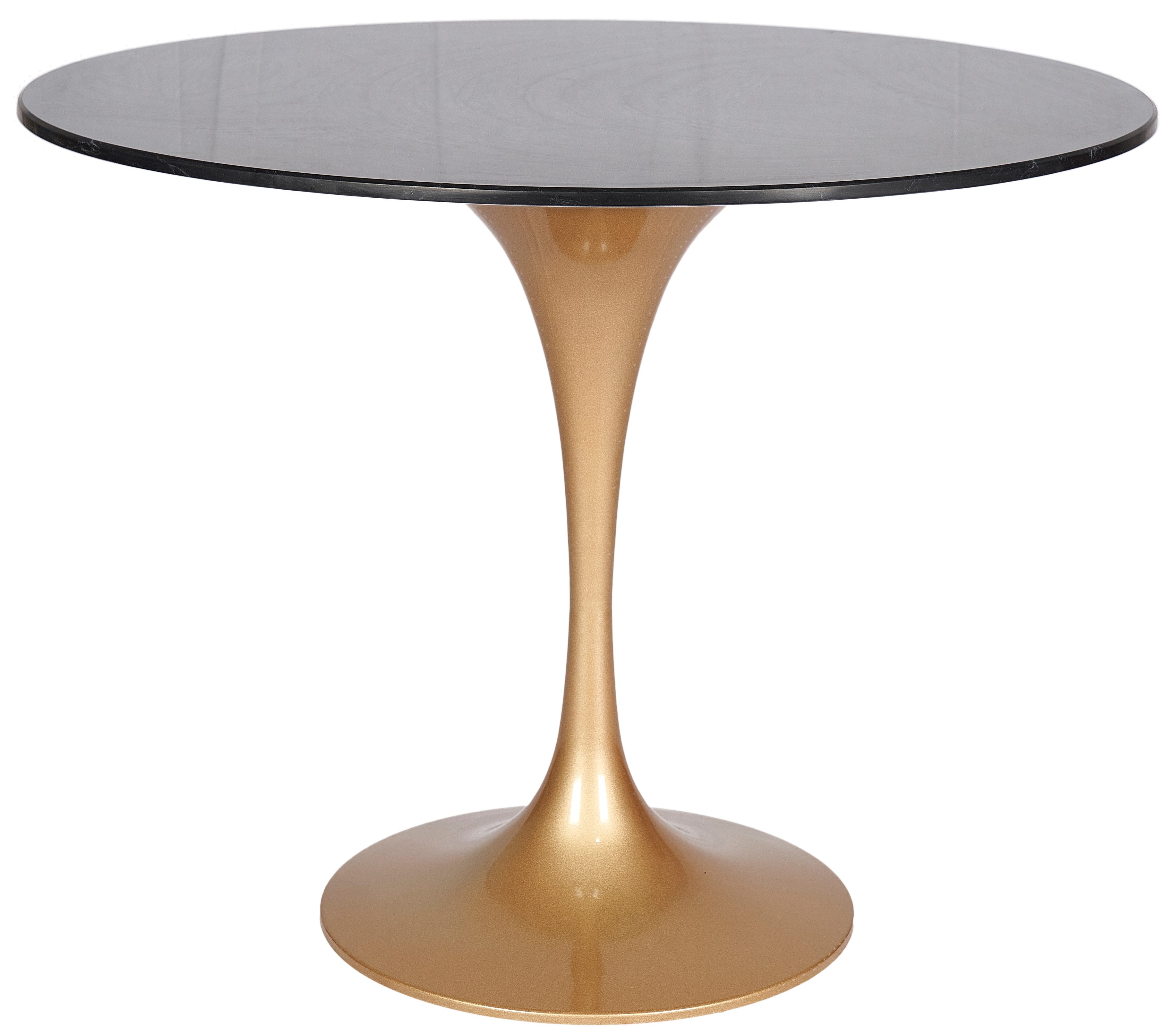 Mesa tulip oro mármol blanco