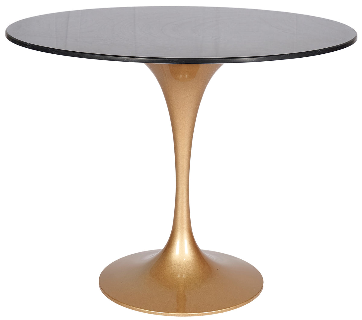 Mesa tulip oro mármol blanco
