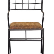 Silla industrial de cuero con reposabrazos flora