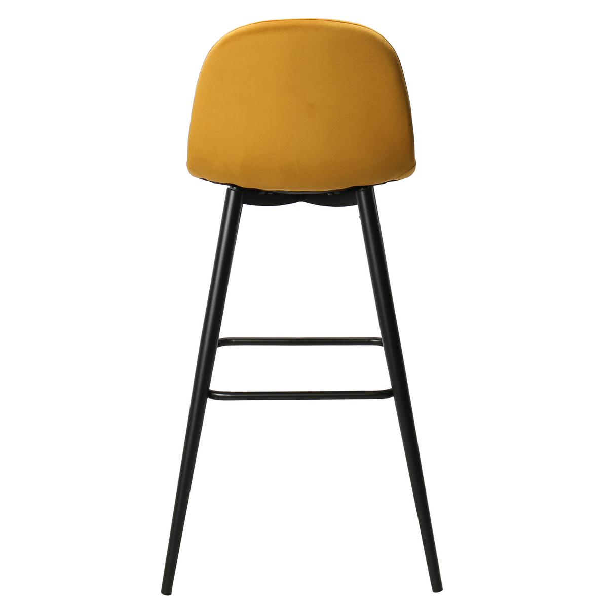 Taburete de bar acero negro terciopelo verde Thomas