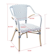 Silla Parisina Bistro reposabrazos Monza