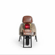 Taburete de bar scooter cuero marrón
