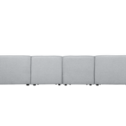 Sofá esquinero modular 4 plazas con puff gris Leila