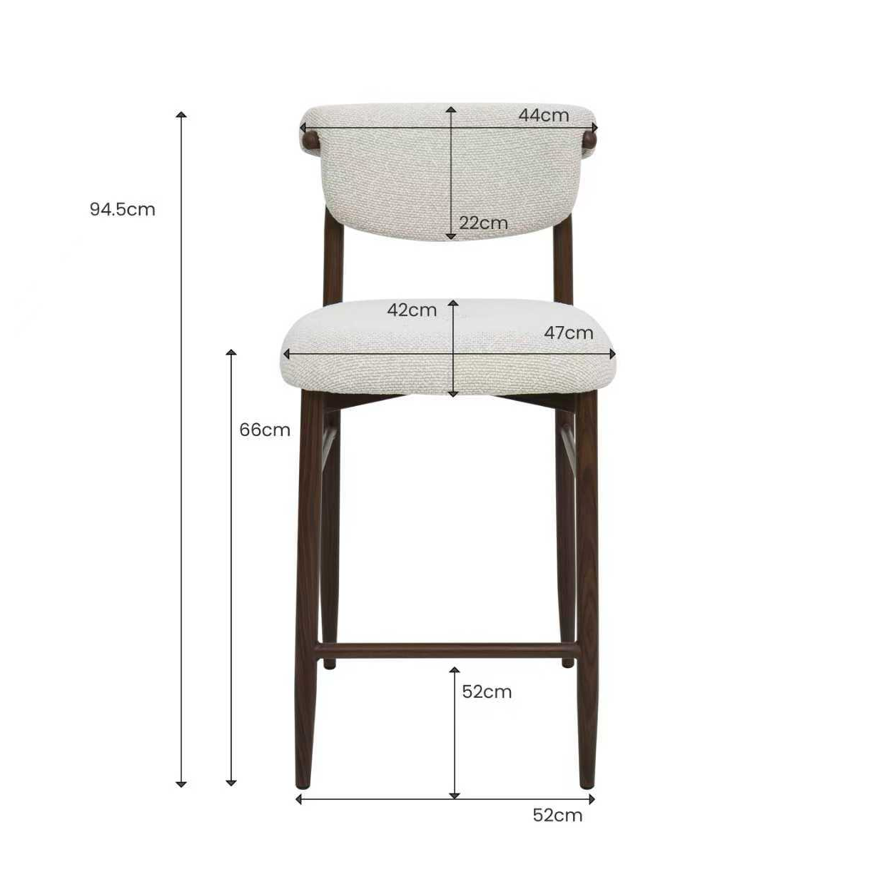 Taburete de cocina  65 cm Lagos Nogal