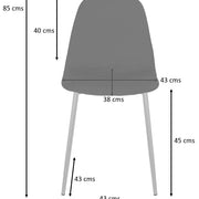 Silla de comedor acero negro tejido Neka
