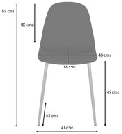 Silla de comedor acero negro tejido Neka