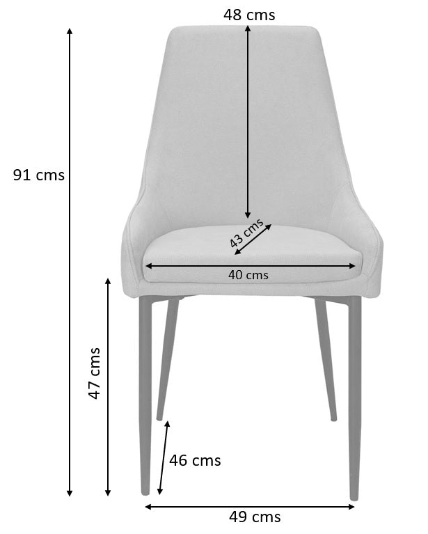 Silla de comedor acero negro tejido Diram