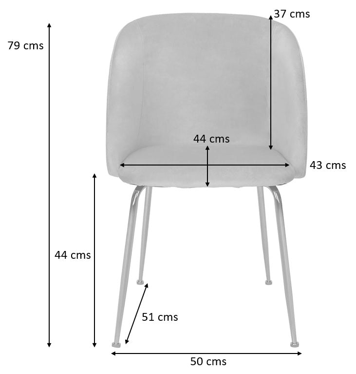 Silla de comedor con brazos acero dorado terciopelo Bolero