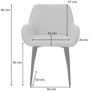 Silla de comedor con apoyabrazos  Dante