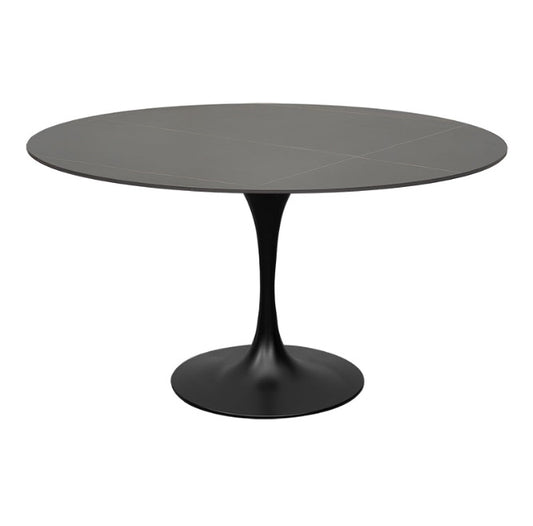 Mesa de comedor piedra sinterizada Tulip negra