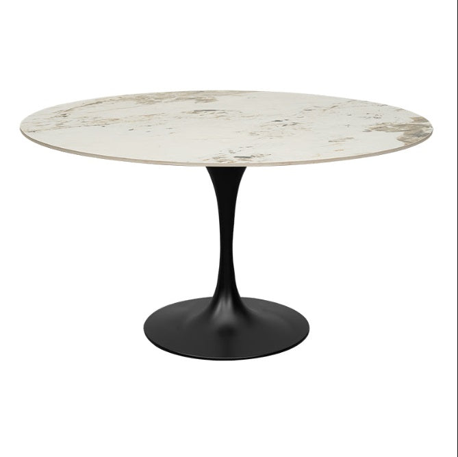 Mesa de comedor piedra sinterizada Tulip negra