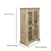 Armario  de madera de mango tallado Senna