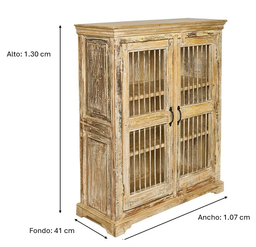 Armario de madera de mango Corina